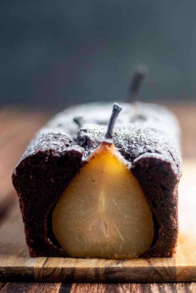 Chocolate Spiced Pear Cake – preparation step 1