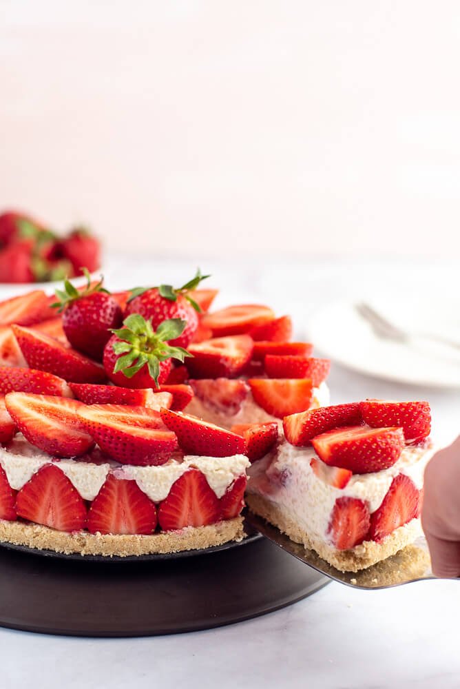 Strawberry Couscous Cheesecake – preparation step 10
