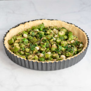 Asparagus & Leek Quiche – preparation step 7