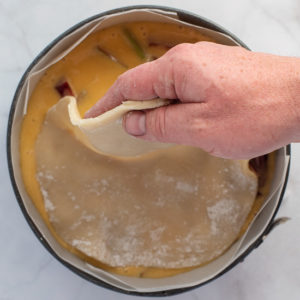 Rhubarb Marzipan Cake – preparation step 4