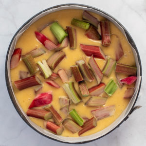 Rhubarb Marzipan Cake – preparation step 3