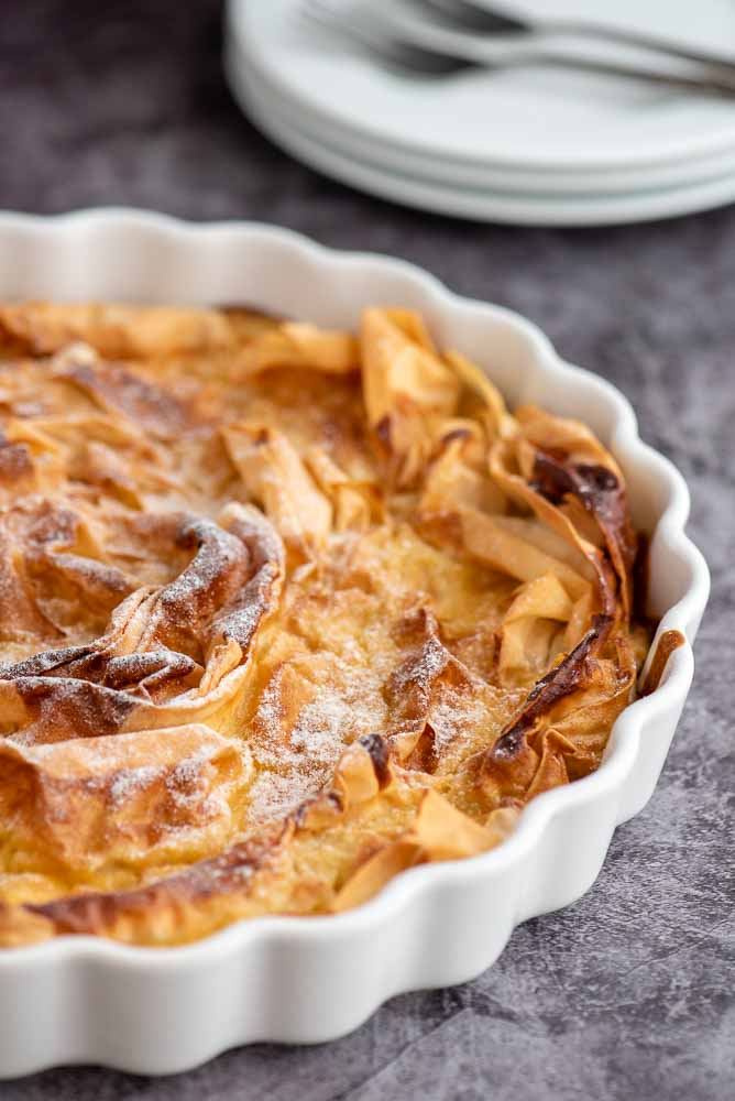 Filo Vanilla Custard Pie – preparation step 9